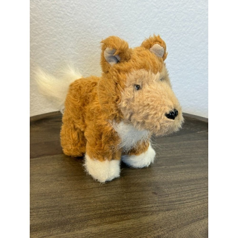 American Girl Pet Toasty Collie Dog Puppy Toy Retired 2011 Brown Tan Small